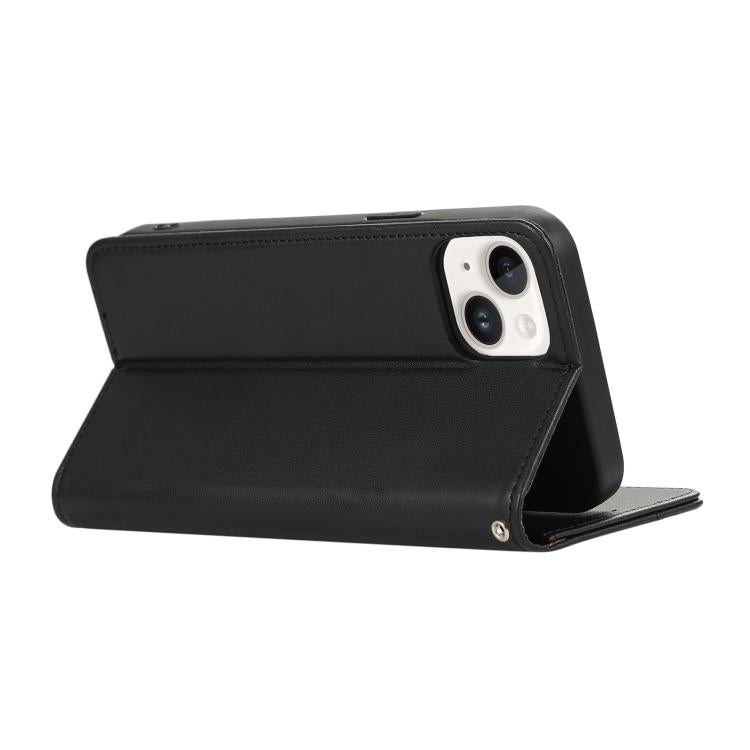 For iPhone 14 ABEEL Delicate Texture Splicing RFID Leather Phone Case
