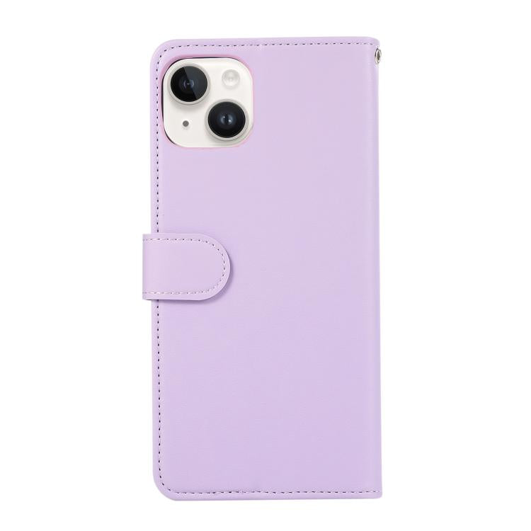 For iPhone 14 ABEEL Delicate Texture Splicing RFID Leather Phone Case