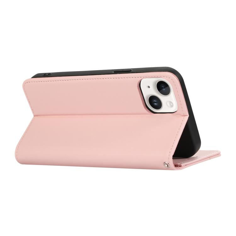 For iPhone 15 ABEEL Delicate Texture Splicing RFID Leather Phone Case