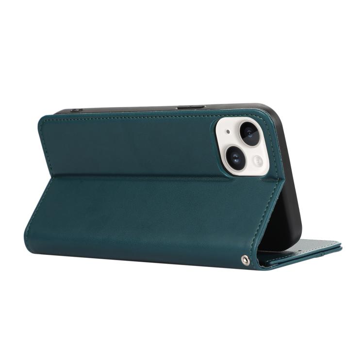 For iPhone 15 ABEEL Delicate Texture Splicing RFID Leather Phone Case