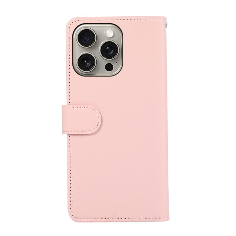 For iPhone 15 Pro ABEEL Delicate Texture Splicing RFID Leather Phone Case