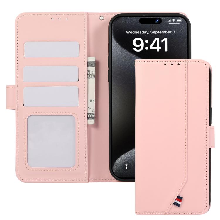 For iPhone Air ABEEL Delicate Texture Splicing RFID Leather Phone Case