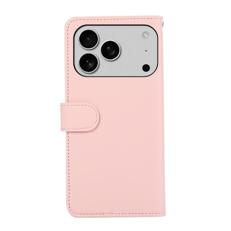 For iPhone 17 Pro ABEEL Delicate Texture Splicing RFID Leather Phone Case