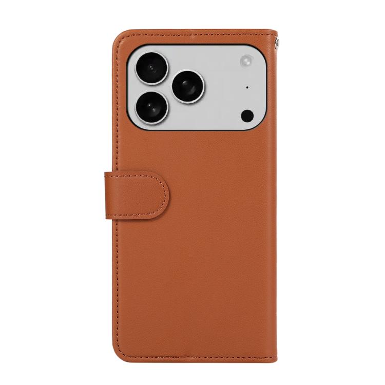 For iPhone 17 Pro ABEEL Delicate Texture Splicing RFID Leather Phone Case