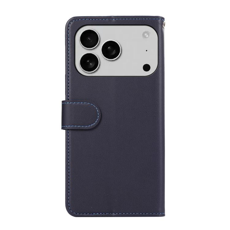 For iPhone 17 Pro Max ABEEL Delicate Texture Splicing RFID Leather Phone Case