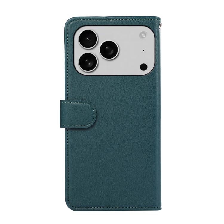 For iPhone 17 Pro Max ABEEL Delicate Texture Splicing RFID Leather Phone Case