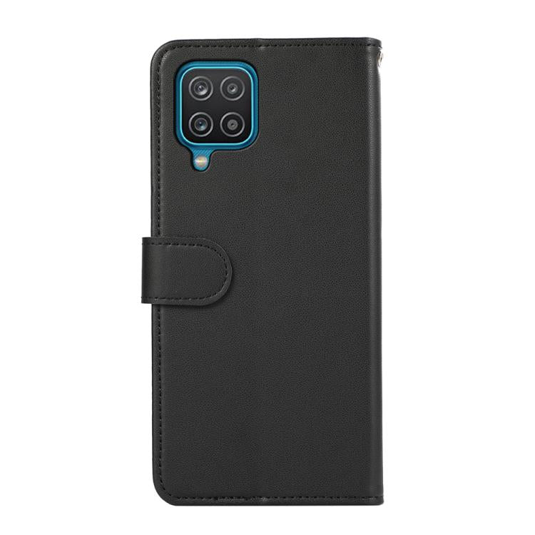 For Samsung Galaxy A12 ABEEL Delicate Texture Splicing RFID Leather Phone Case