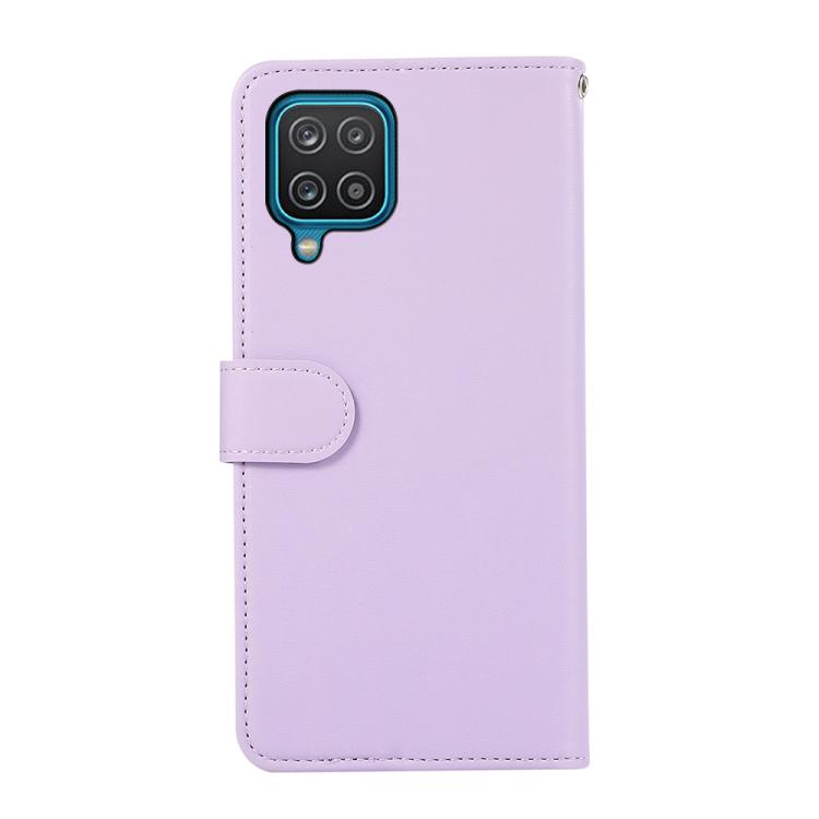 For Samsung Galaxy A12 ABEEL Delicate Texture Splicing RFID Leather Phone Case