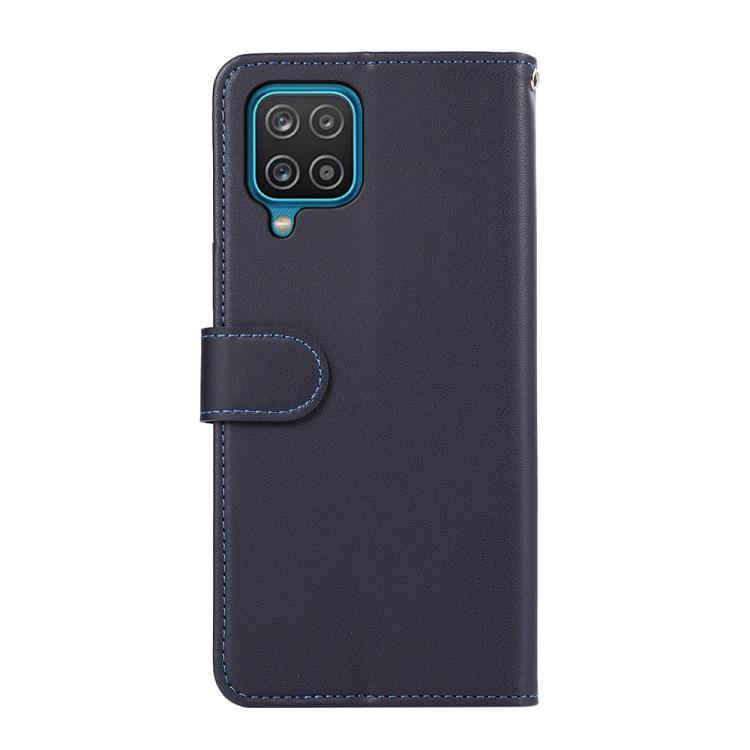 For Samsung Galaxy A12 ABEEL Delicate Texture Splicing RFID Leather Phone Case