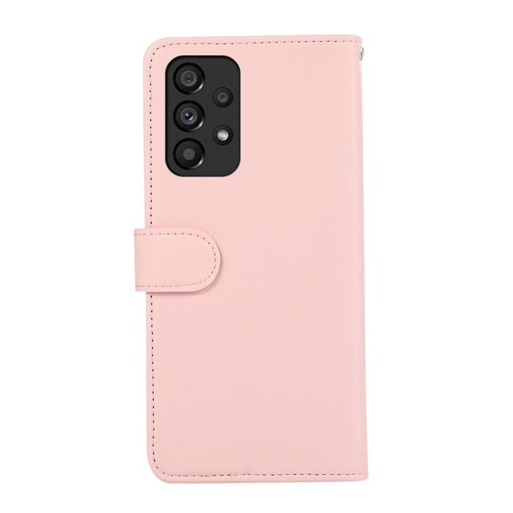 For Samsung Galaxy A33 5G ABEEL Delicate Texture Splicing RFID Leather Phone Case