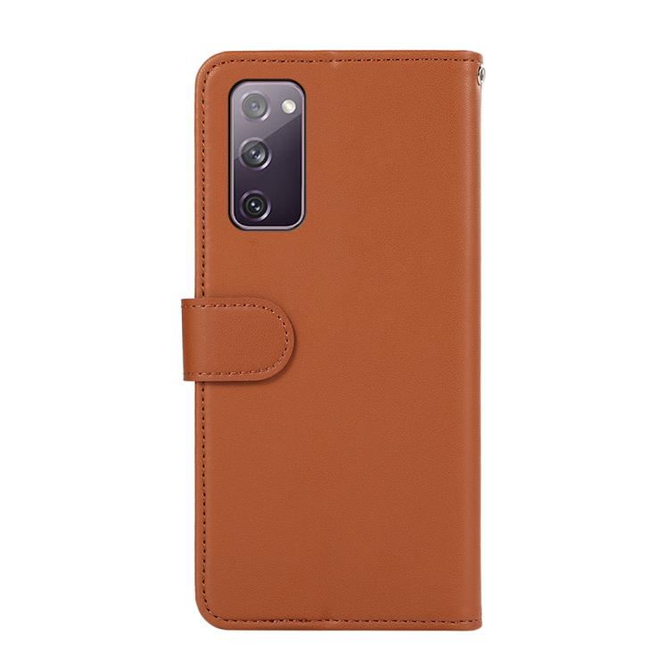 For Samsung Galaxy S20 FE ABEEL Delicate Texture Splicing RFID Leather Phone Case
