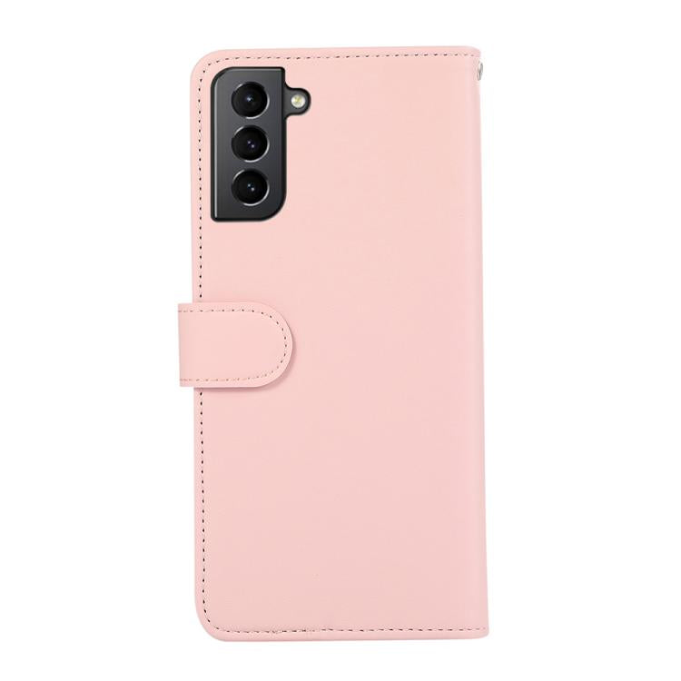 For Samsung Galaxy S21+ ABEEL Delicate Texture Splicing RFID Leather Phone Case