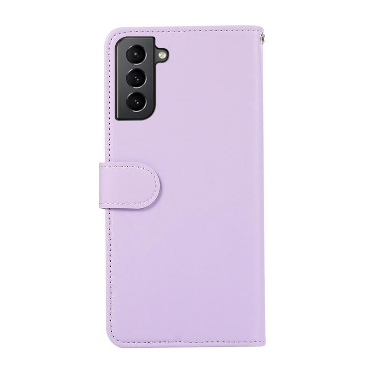 For Samsung Galaxy S21+ ABEEL Delicate Texture Splicing RFID Leather Phone Case