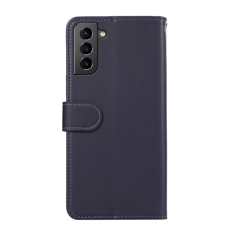 For Samsung Galaxy S21+ ABEEL Delicate Texture Splicing RFID Leather Phone Case