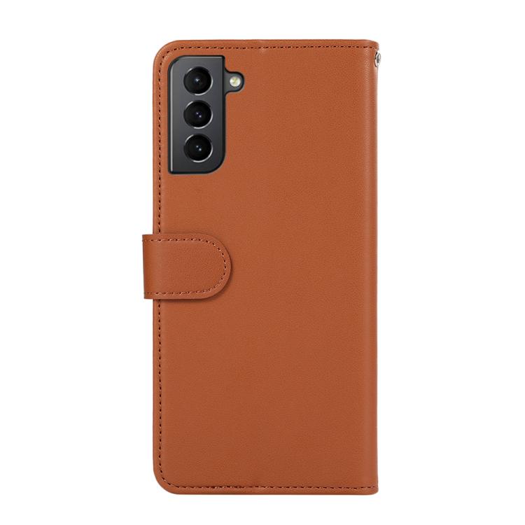 For Samsung Galaxy S21+ ABEEL Delicate Texture Splicing RFID Leather Phone Case