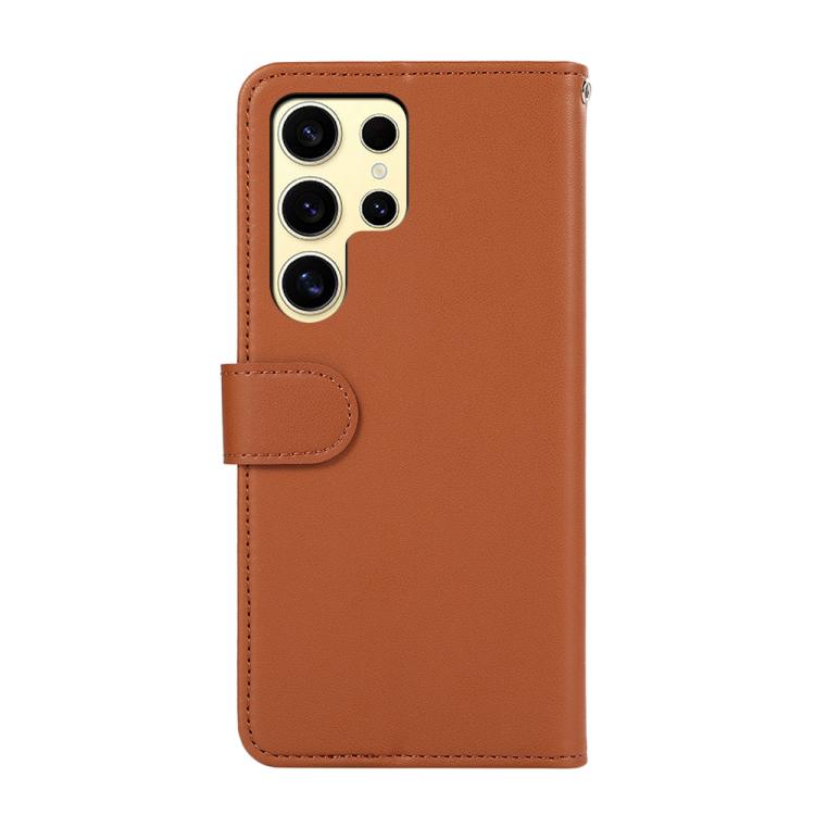 For Samsung Galaxy S21 Ultra 5G ABEEL Delicate Texture Splicing RFID Leather Phone Case