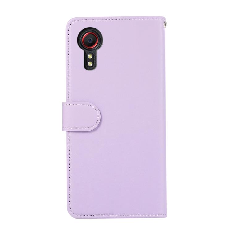 For Samsung Galaxy XCover 5 ABEEL Delicate Texture Splicing RFID Leather Phone Case