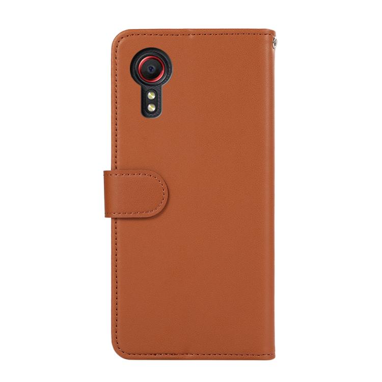 For Samsung Galaxy XCover 5 ABEEL Delicate Texture Splicing RFID Leather Phone Case