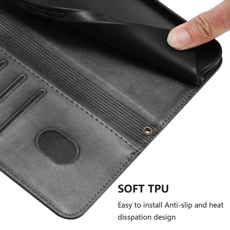 For iPhone 17 Pro Line Splicing Buckle Retro Leather Phone Case