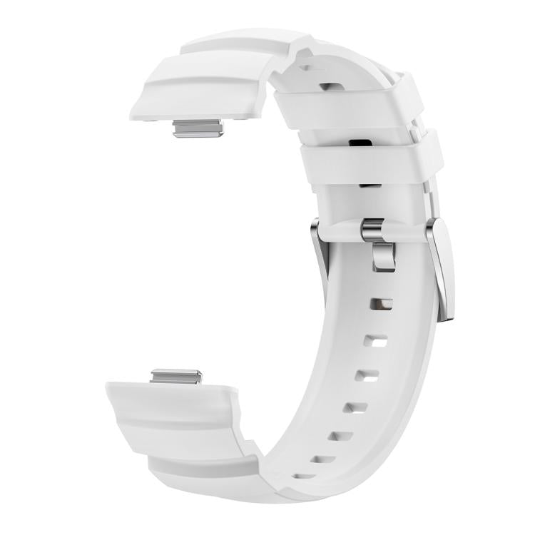 For Huawei Watch Fit 5 / Fit 5 Pro / Fit 4 Silver Buckle Silicone Watch Band