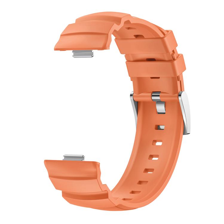 For Huawei Watch Fit 5 / Fit 5 Pro / Fit 4 Silver Buckle Silicone Watch Band