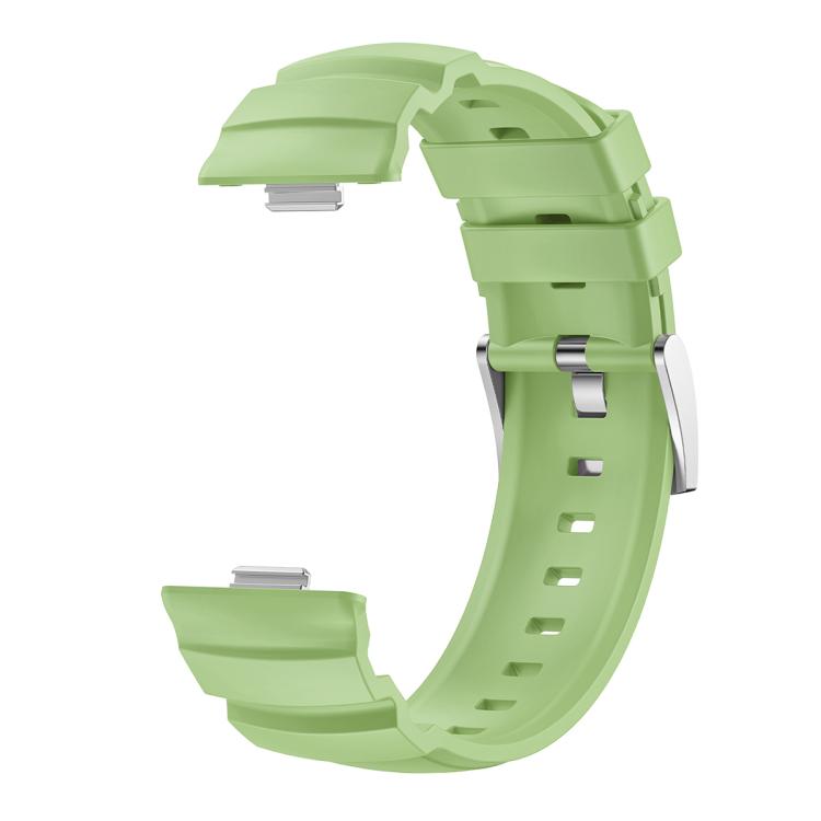 For Huawei Watch Fit 5 / Fit 5 Pro / Fit 4 Silver Buckle Silicone Watch Band