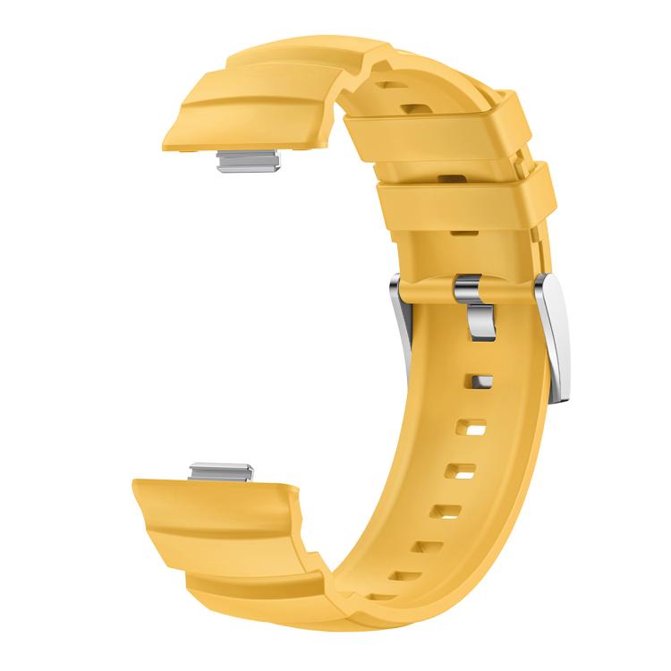 For Huawei Watch Fit 5 / Fit 5 Pro / Fit 4 Silver Buckle Silicone Watch Band