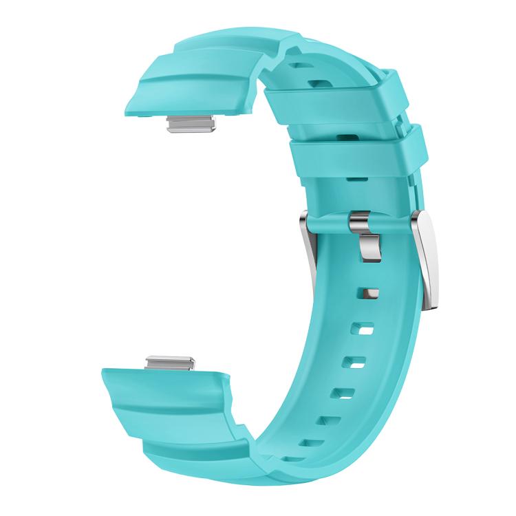 For Huawei Watch Fit 5 / Fit 5 Pro / Fit 4 Silver Buckle Silicone Watch Band