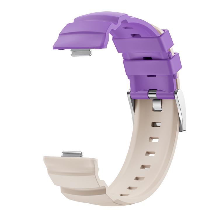 For Huawei Watch Fit 5 / Fit 5 Pro / Fit 4 Silver Buckle Silicone Watch Band