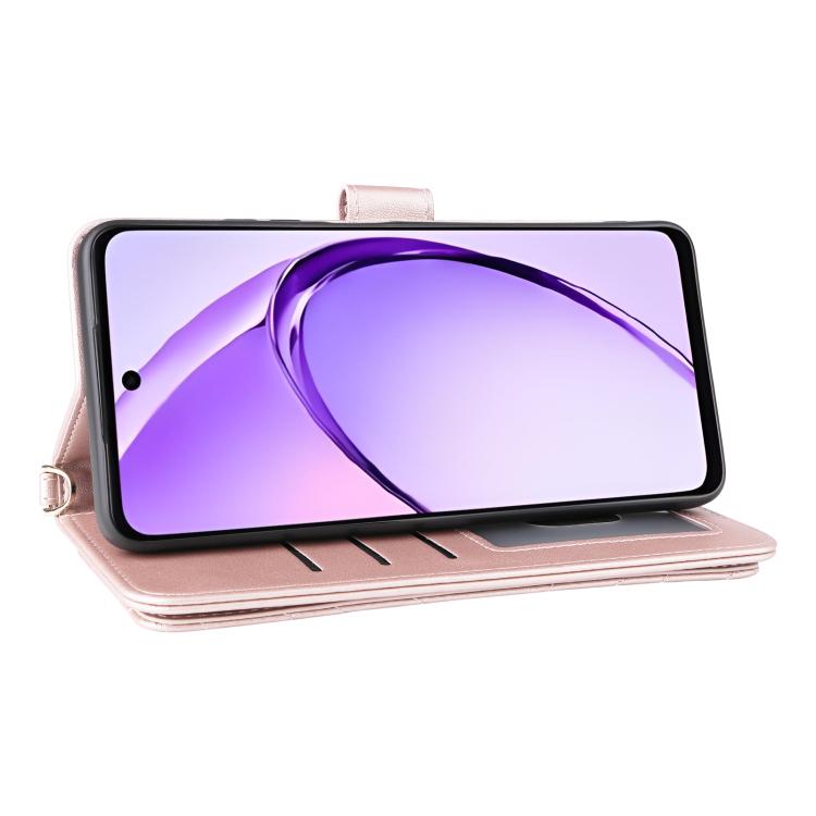 For OPPO A3X 5G / 4G / A3 5G / 4G Global Multifunctional 6-Card Slots Leather Phone Case with Wrist Strap