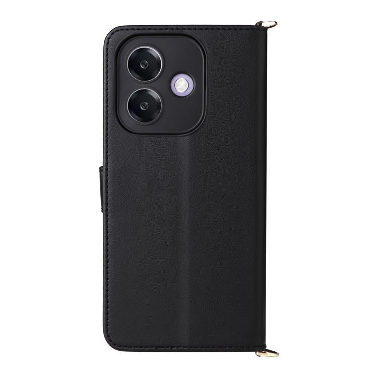 For OPPO A3X 5G / 4G / A3 5G / 4G Global Multifunctional 6-Card Slots Leather Phone Case with Wrist Strap