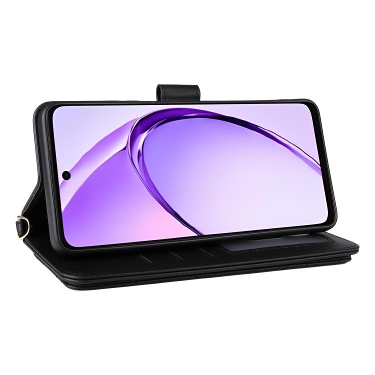 For OPPO A3X 5G / 4G / A3 5G / 4G Global Multifunctional 6-Card Slots Leather Phone Case with Wrist Strap