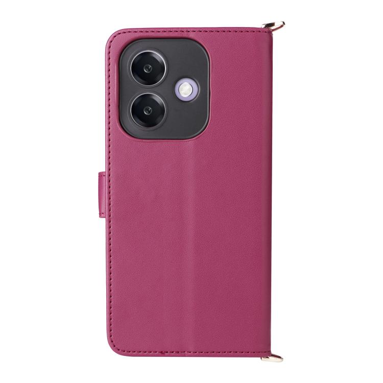 For OPPO A3X 5G / 4G / A3 5G / 4G Global Multifunctional 6-Card Slots Leather Phone Case with Wrist Strap