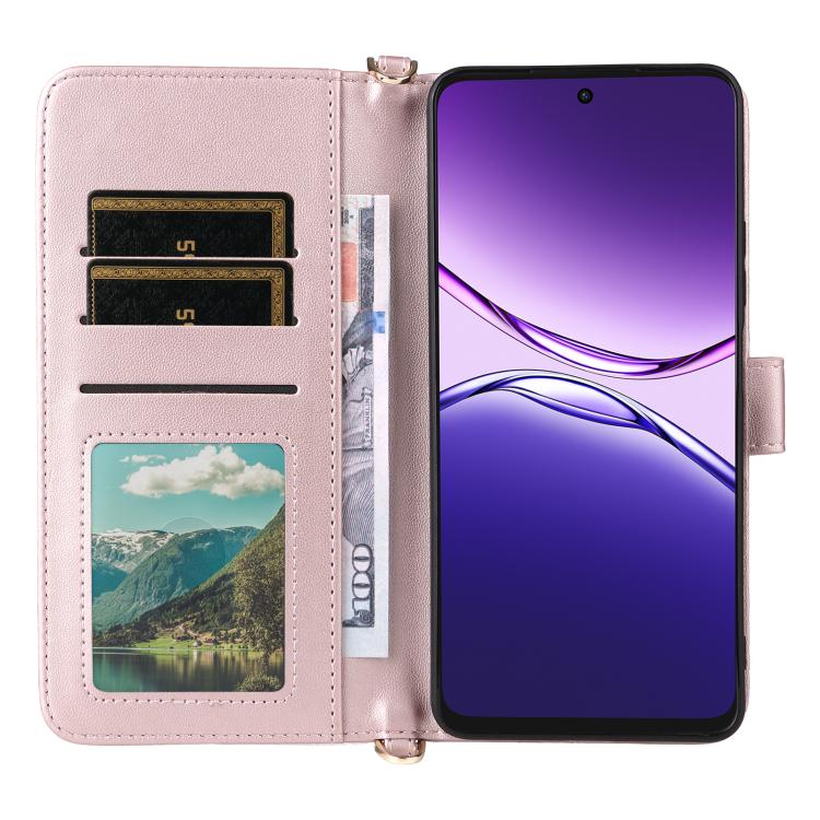 For OPPO A5 Pro 5G Global Multifunctional 6-Card Slots Leather Phone Case with Wrist Strap