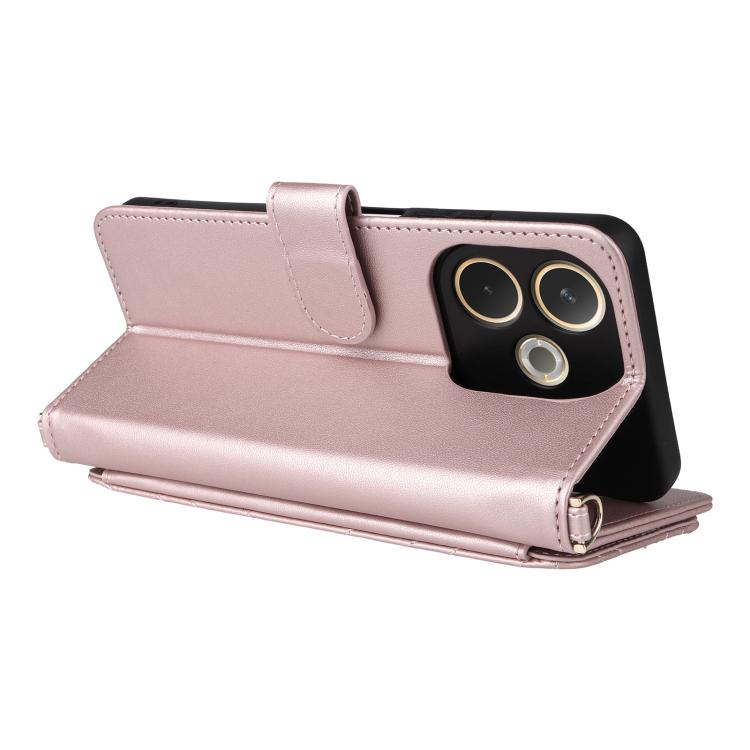For OPPO A5 Pro 5G Global Multifunctional 6-Card Slots Leather Phone Case with Wrist Strap