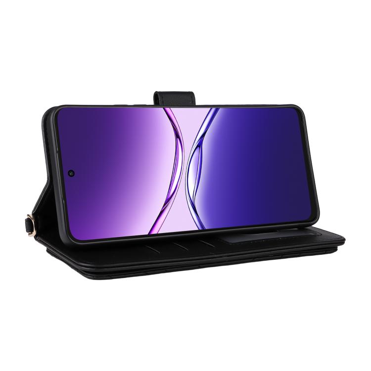 For OPPO A5 Pro 5G Global Multifunctional 6-Card Slots Leather Phone Case with Wrist Strap