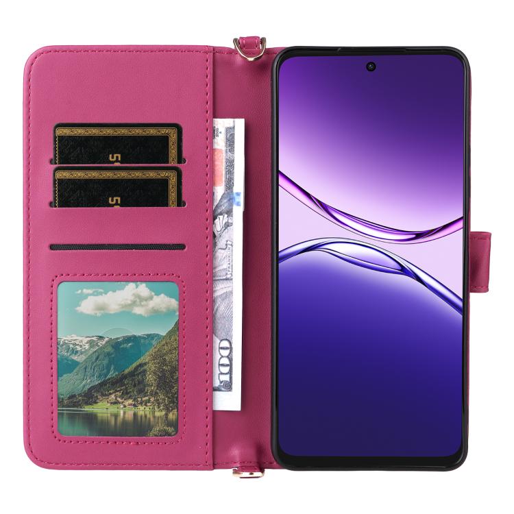 For OPPO A5 Pro 5G Global Multifunctional 6-Card Slots Leather Phone Case with Wrist Strap