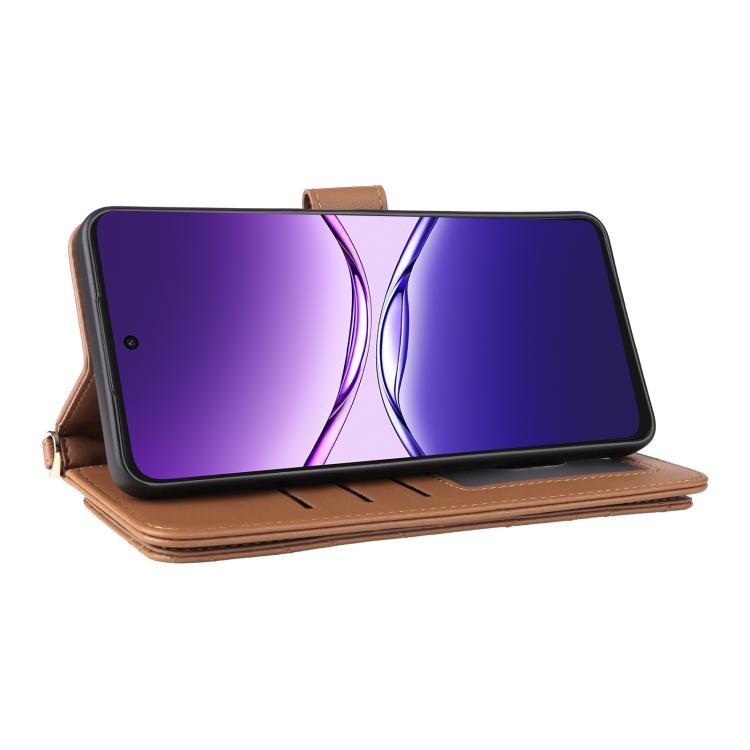 For OPPO A5 Pro 5G Global Multifunctional 6-Card Slots Leather Phone Case with Wrist Strap