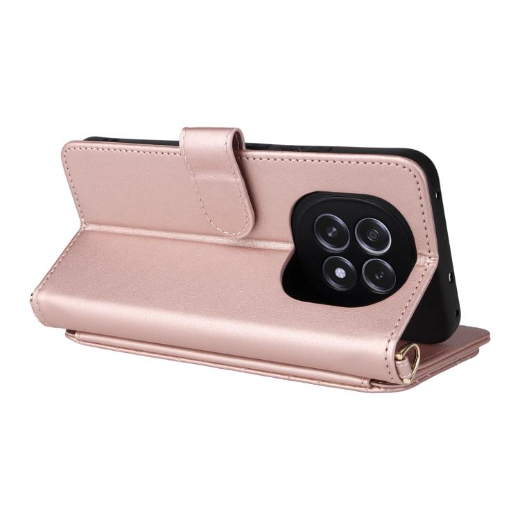 For OPPO F29 5G Global Multifunctional 6-Card Slots Leather Phone Case with Wrist Strap