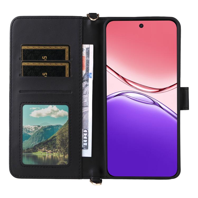 For OPPO F29 5G Global Multifunctional 6-Card Slots Leather Phone Case with Wrist Strap