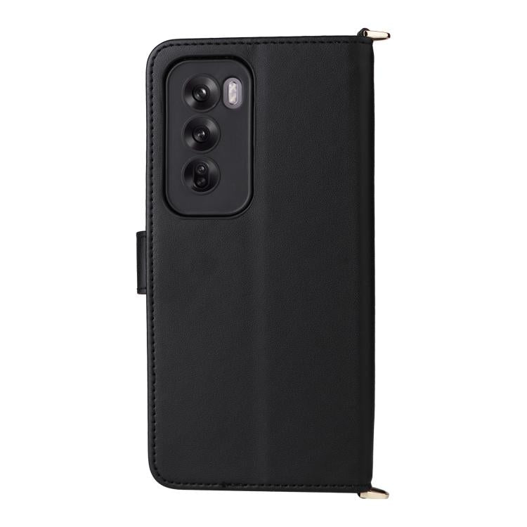 For OPPO Reno12 Pro 5G Global Multifunctional 6-Card Slots Leather Phone Case with Wrist Strap