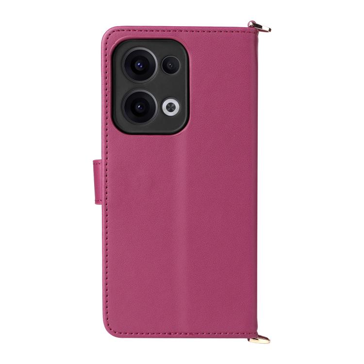 For OPPO Reno13 5G Global Multifunctional 6-Card Slots Leather Phone Case with Wrist Strap