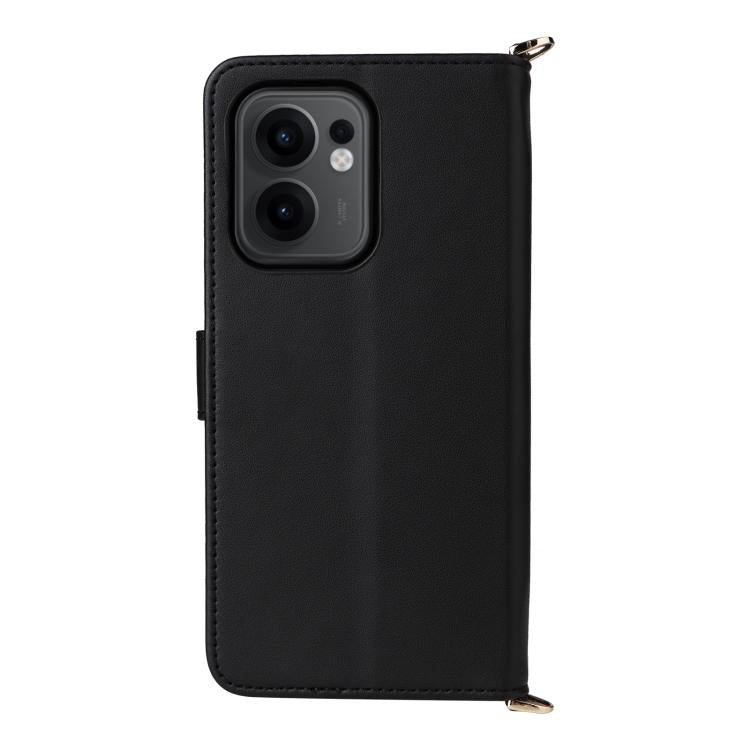 For OPPO Reno13 F 4G / 5G Multifunctional 6-Card Slots Leather Phone Case with Wrist Strap