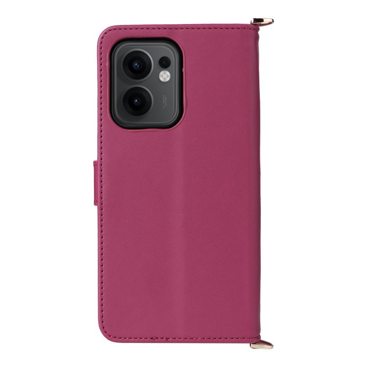 For OPPO Reno13 F 4G / 5G Multifunctional 6-Card Slots Leather Phone Case with Wrist Strap