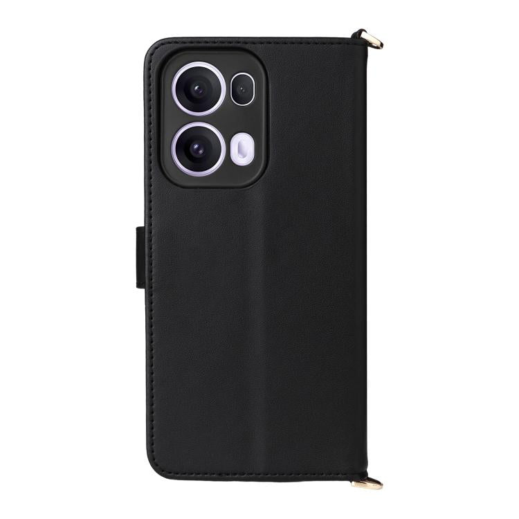 For OPPO Reno13 Pro 5G Global Multifunctional 6-Card Slots Leather Phone Case with Wrist Strap