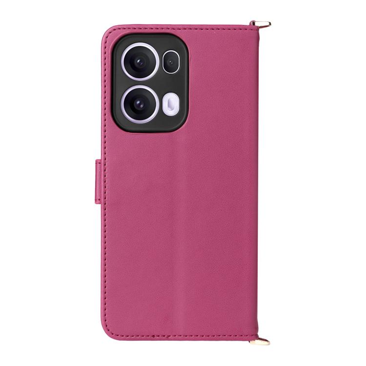 For OPPO Reno13 Pro 5G Global Multifunctional 6-Card Slots Leather Phone Case with Wrist Strap