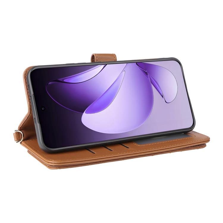 For OPPO Reno13 Pro 5G Global Multifunctional 6-Card Slots Leather Phone Case with Wrist Strap
