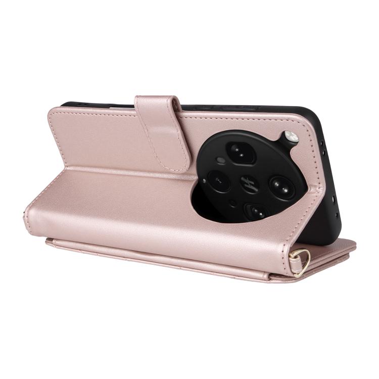 For OPPO Find X8 Ultra Multifunctional 6-Card Slots Leather Phone Case with Wrist Strap