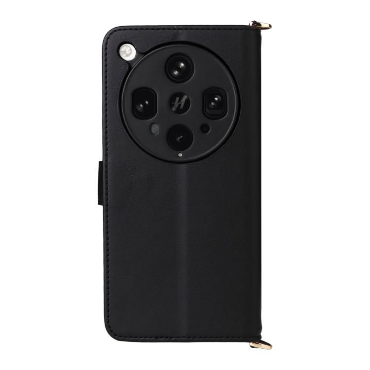 For OPPO Find X8 Ultra Multifunctional 6-Card Slots Leather Phone Case with Wrist Strap