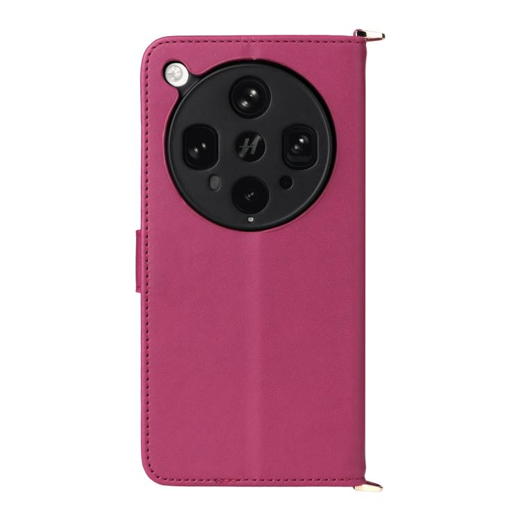 For OPPO Find X8 Ultra Multifunctional 6-Card Slots Leather Phone Case with Wrist Strap
